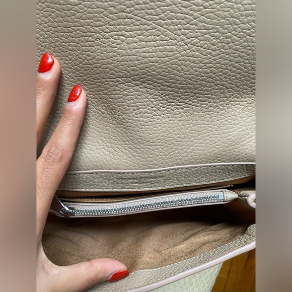 Aspinal of London Lottie Shoulder Bag in Soft Taupe Pebble - Picture 12 of 16